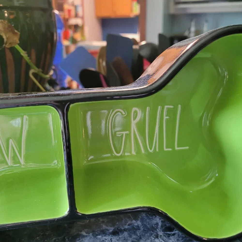 Rae Dunn Brew & Gruel Pet Bowl Ceramic Halloween 10